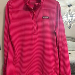 Vineyard Vines Pink Striped Long Sleeve Tee